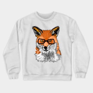 Hipster Fox Crewneck Sweatshirt